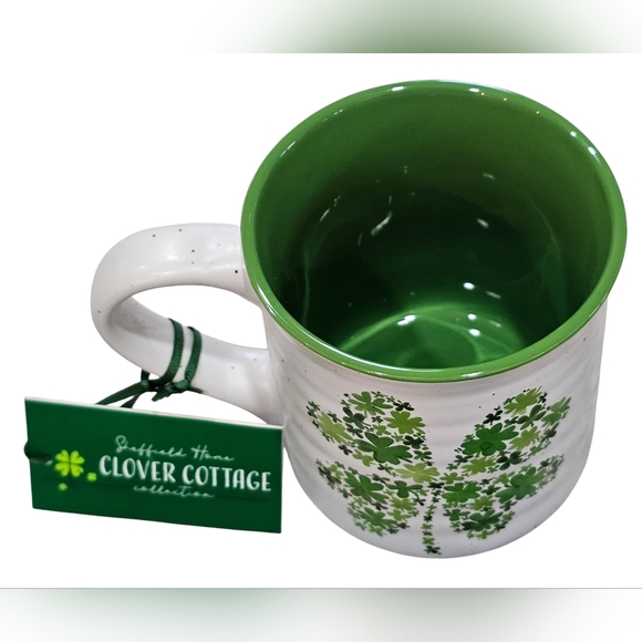 Mug- 4 Leaf Glover In Green And White, St Patrick's Day, New. - Picture 3 of 4